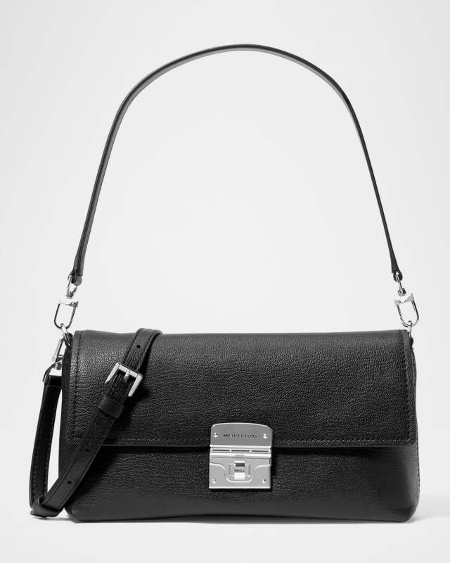 Medium Pouchette Leather Crossbody Bag